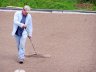 Leveling the media on top of a multi-course green roof in preparation to spread sedum cuttings