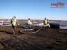 Using a pnuematic blower truck to place rooflite extensive mc 15 stories above Washington, DC