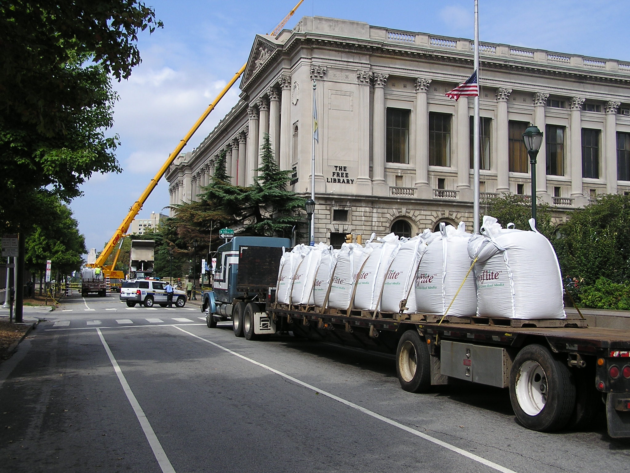 rooflite® Super Sacks waiting to be lifted