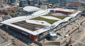 rooflite greenroof media installation at the Nashville Music City Center